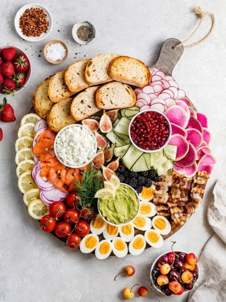 Avocado Toast charcuterie board for a crowd