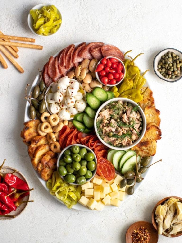 Italian antipasti platter