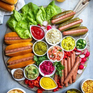 Hot Dog Charcuterie Board