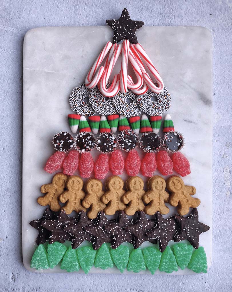 christmas dessert tree candy platter