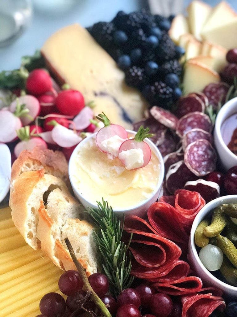 french cheese board butter radish