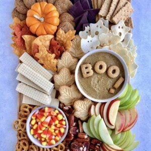 pumpkin pie hummus dessert board