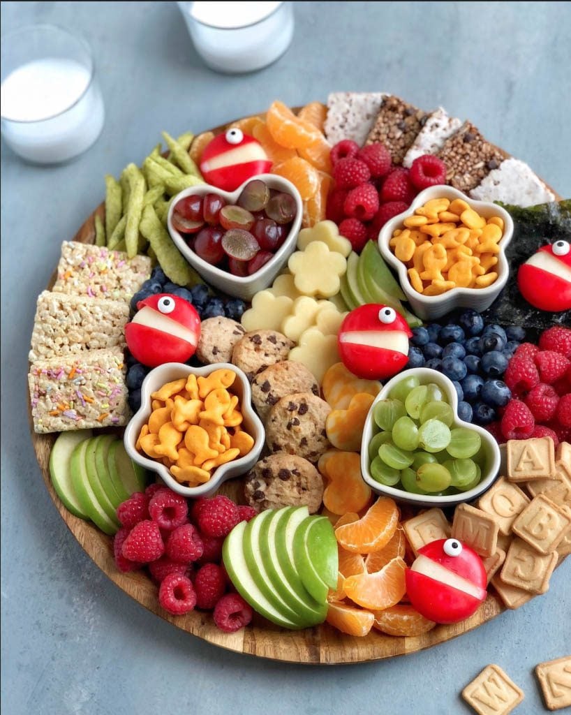 kids fruit snack board