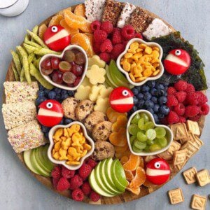 kids board with babybel pacman