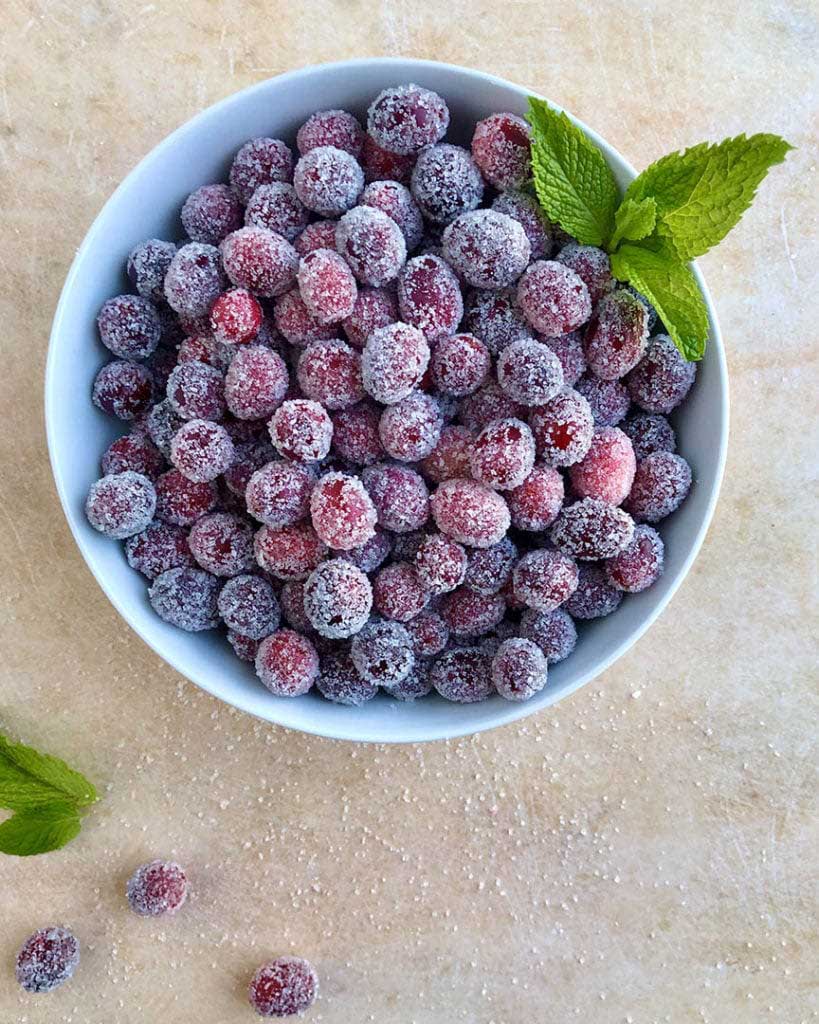 how to make sugared cranberries
