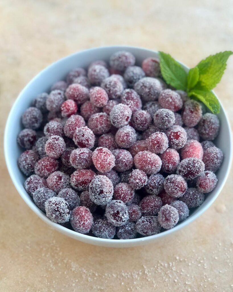 sugared cranberries recipe