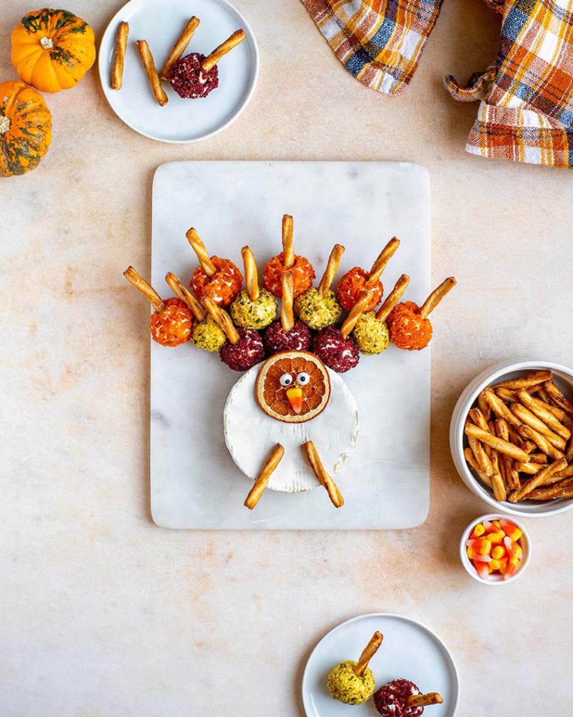 turkey cheese ball thanksgiving appetizer