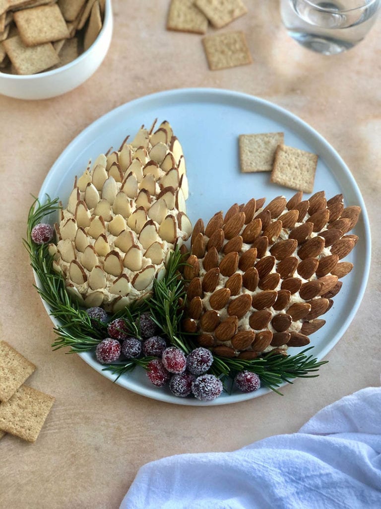Christmas tree shaped cheese ball