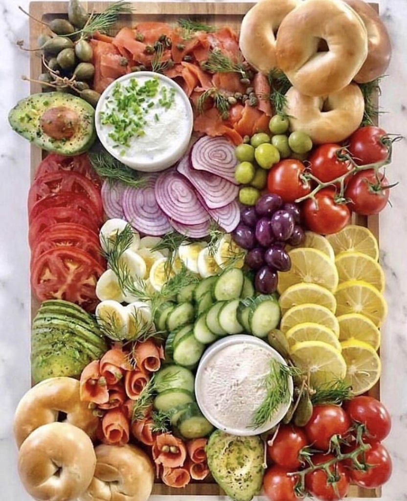 bagel breakfast charcuterie board