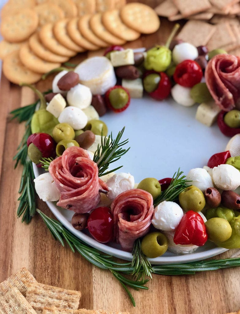 charcuterie christmas wreath