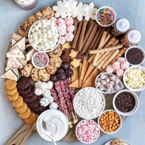 hot chocolate dessert board