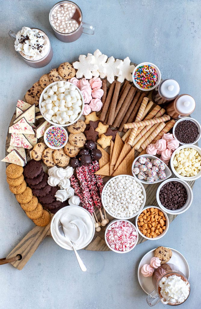 hot chocolate dessert board