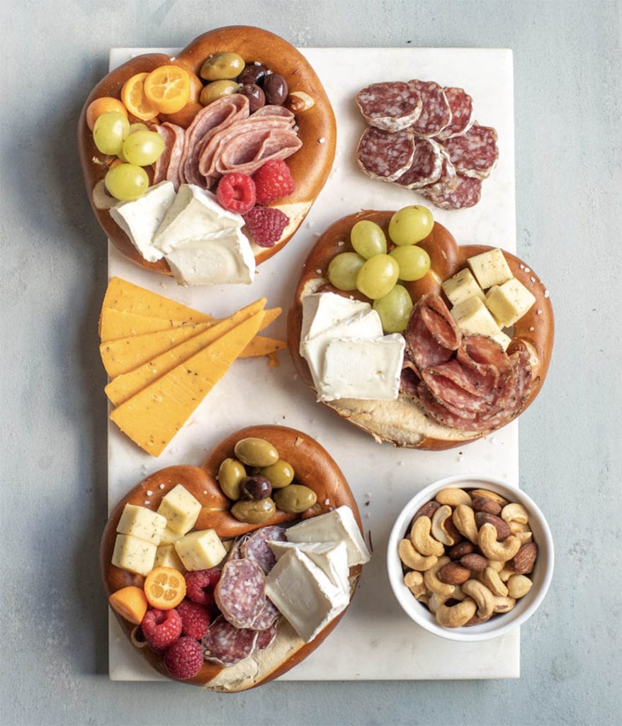 oktoberfest cheese and pretzel board