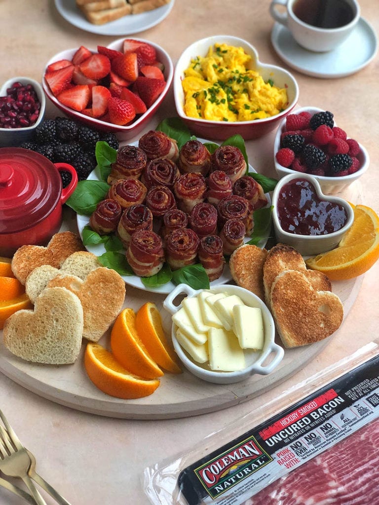 bacon roses recipe for valentine's day
