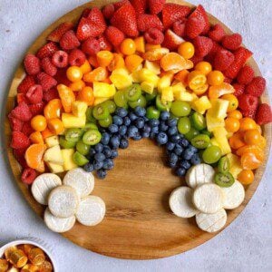 rainbow snacks fruit board