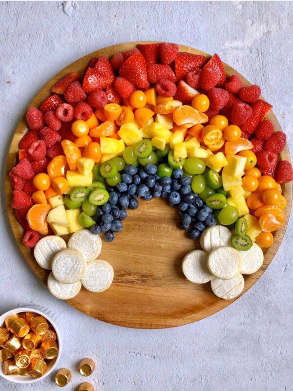 rainbow snacks fruit board
