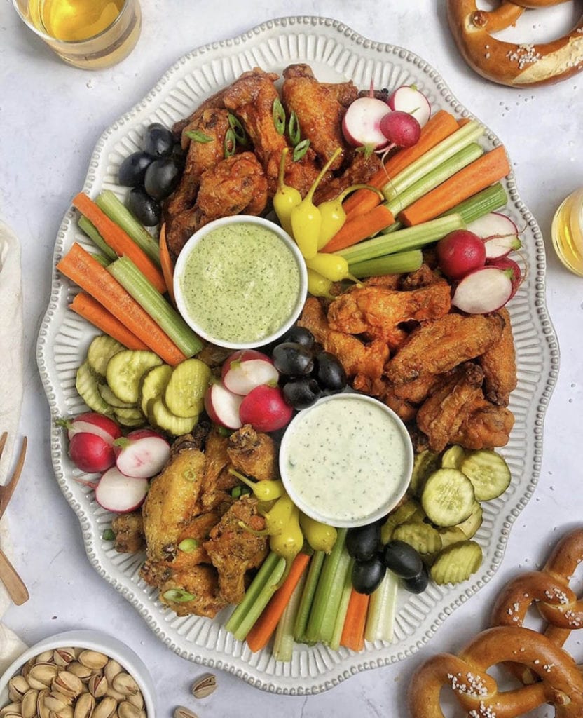 super bowl wings board