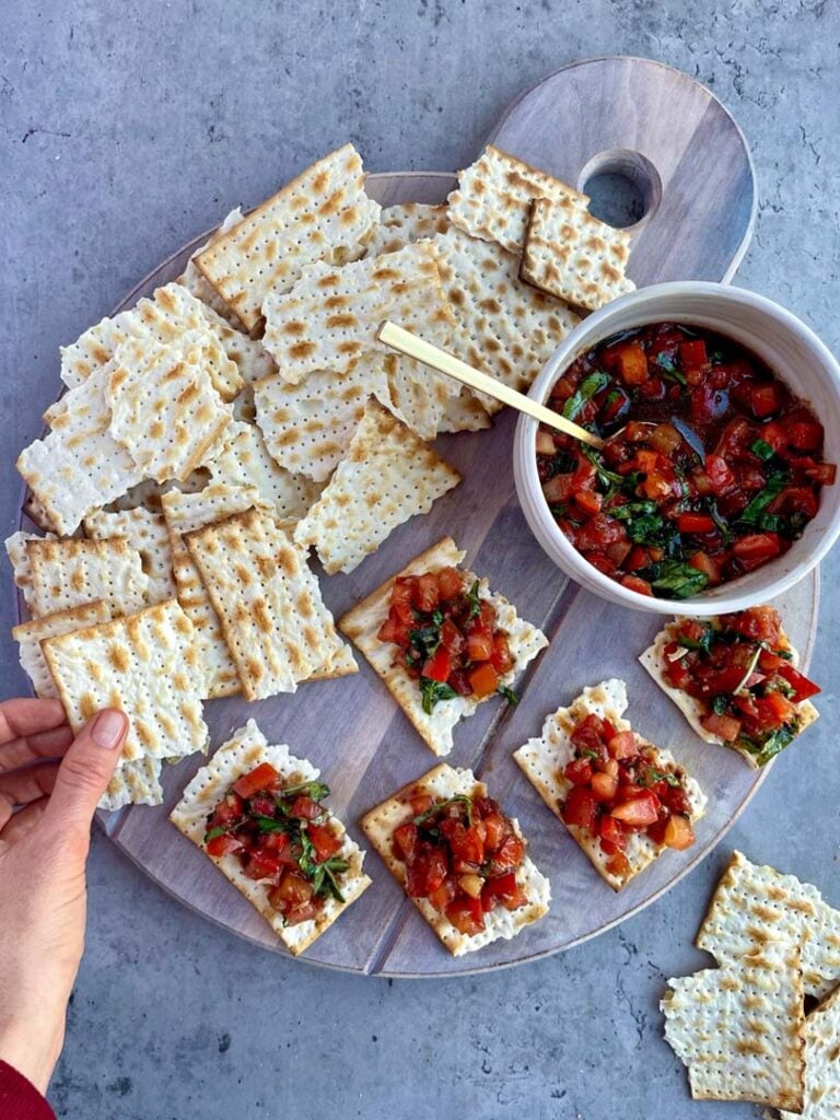 matzo toast for passover hors d oeuvres