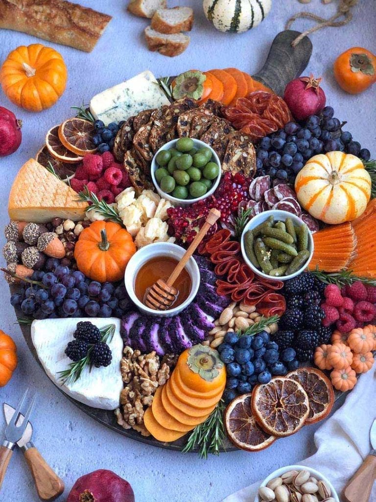 fall cheese board for thanksgiving