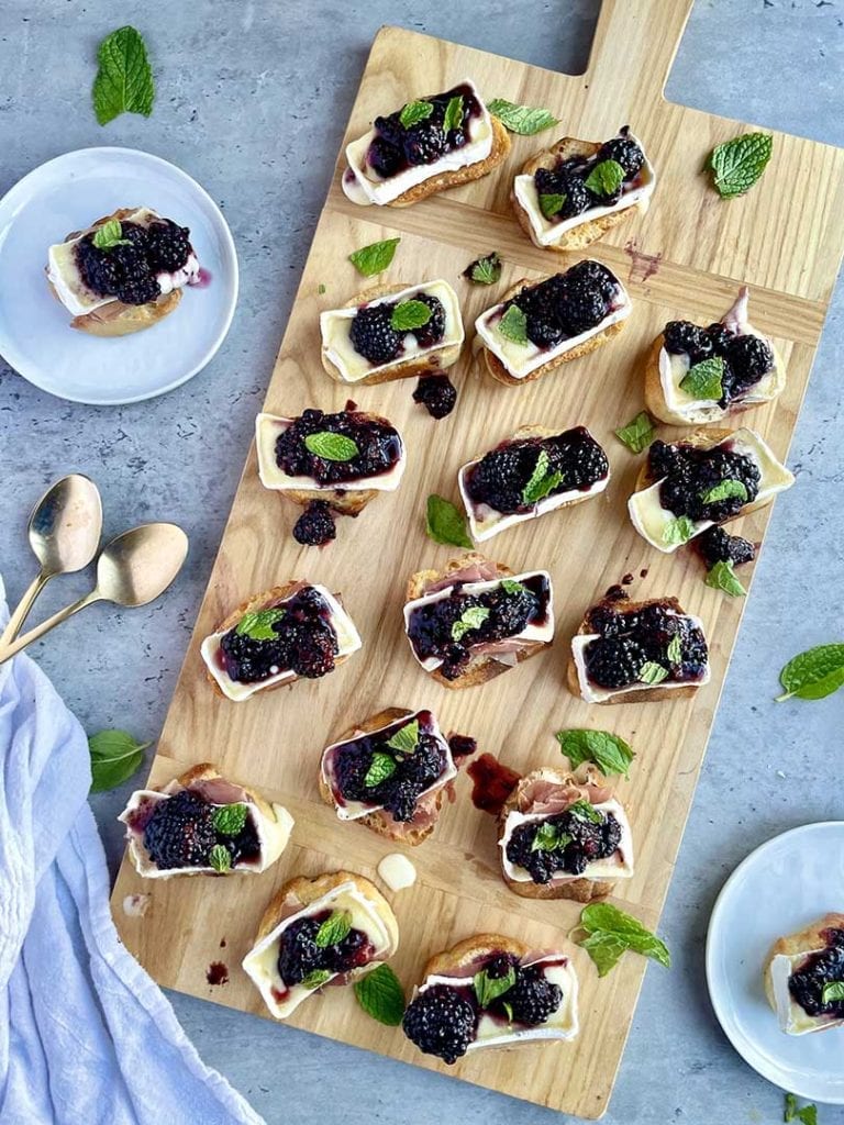 smashed blackberry jam & brie