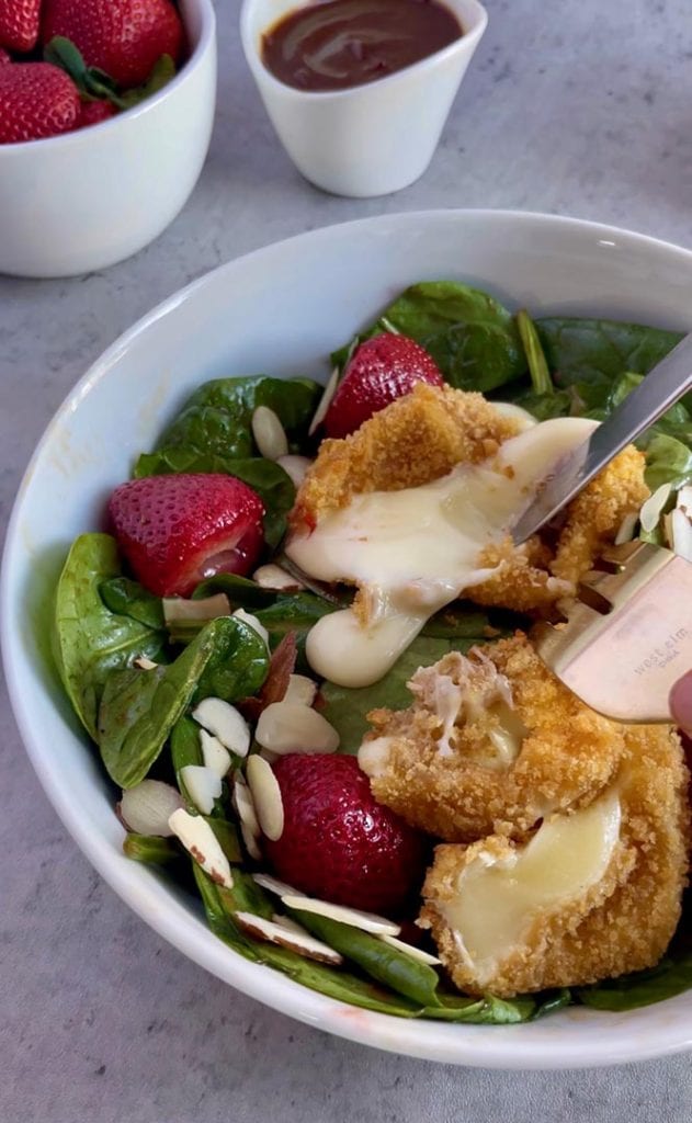 roasted strawberries & brie bites
