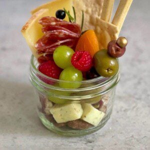 jarcuterie cheese in a jar