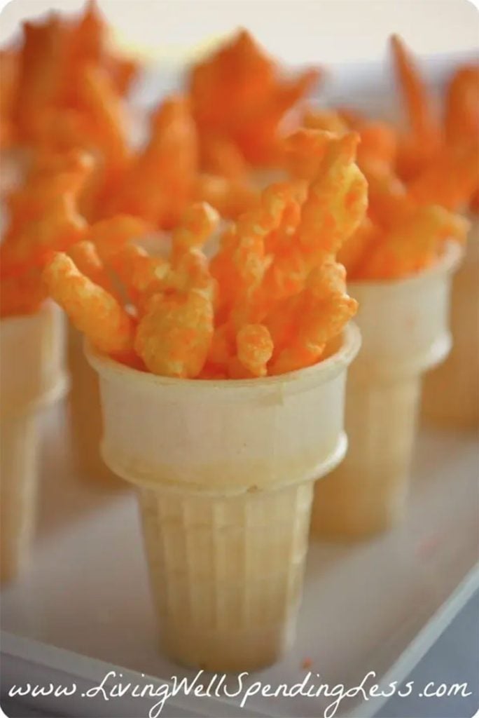 olympic themed party torch cheetos