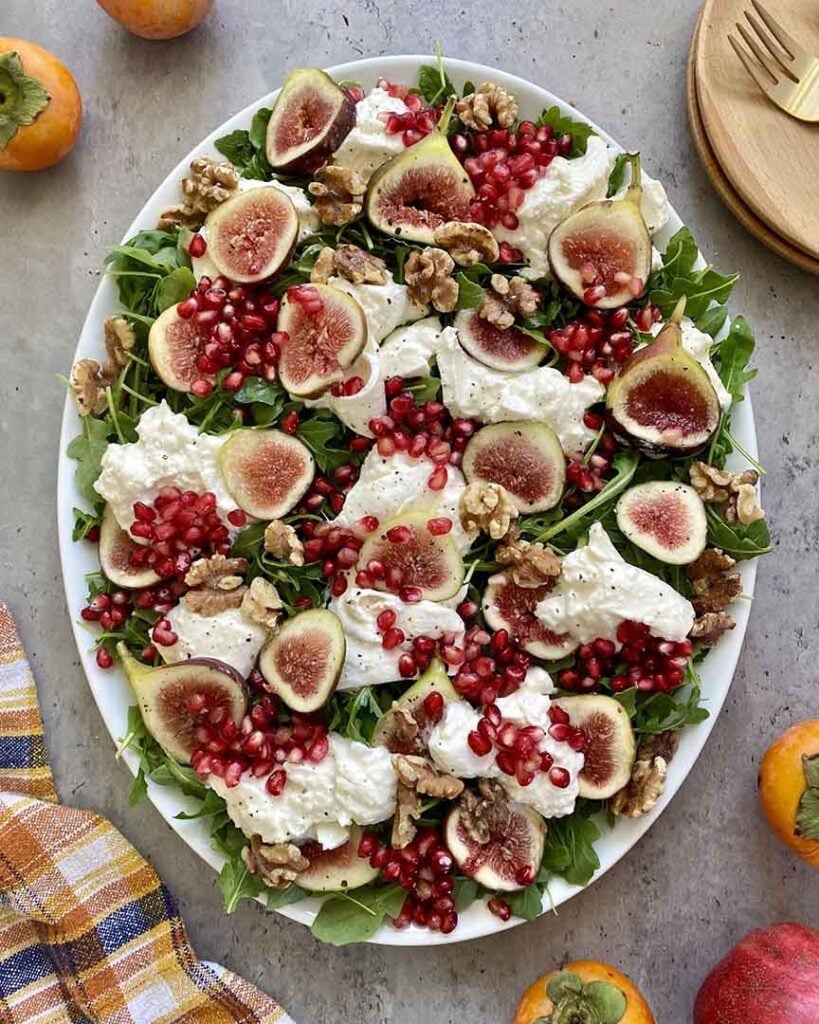 fall burrata salad