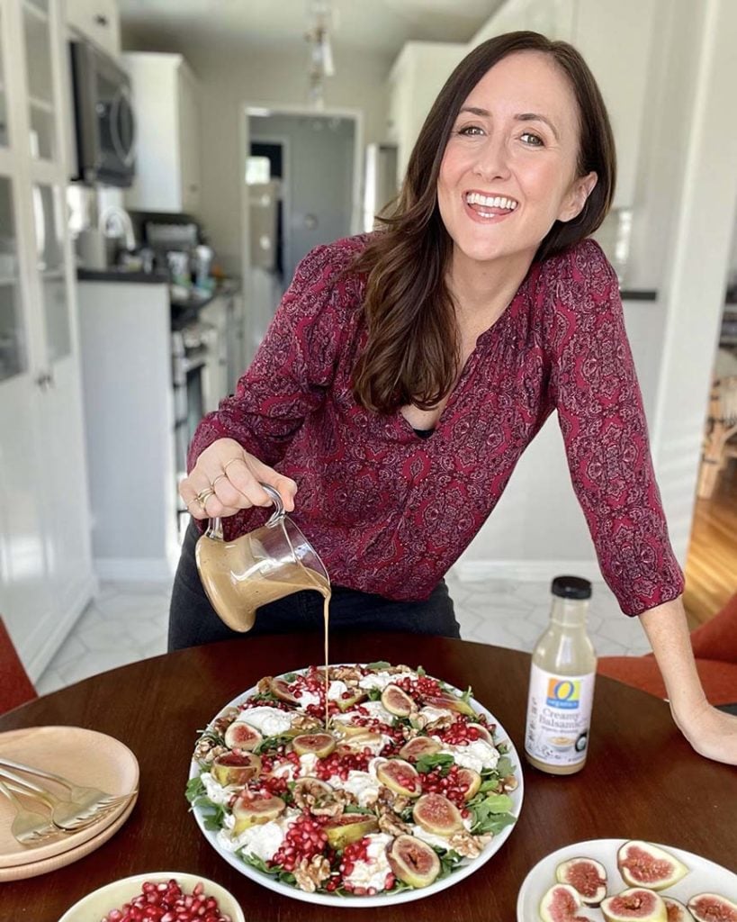 salad for fall with burrata