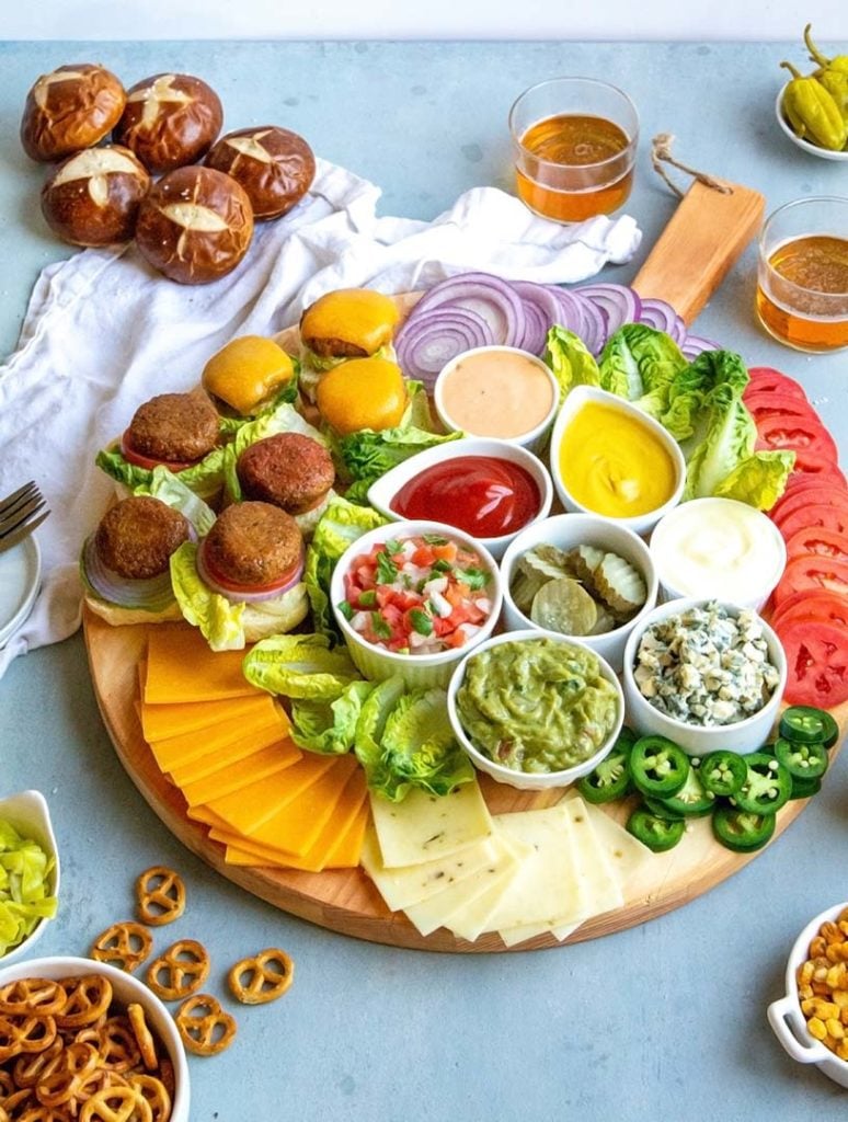 burger toppings idea board