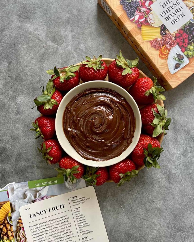 chocolate dipped fruit platter