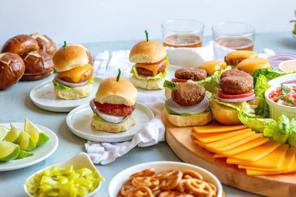 build your own hamburger bar