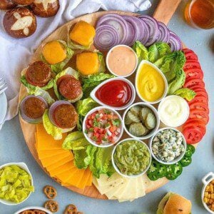 burger toppings bar