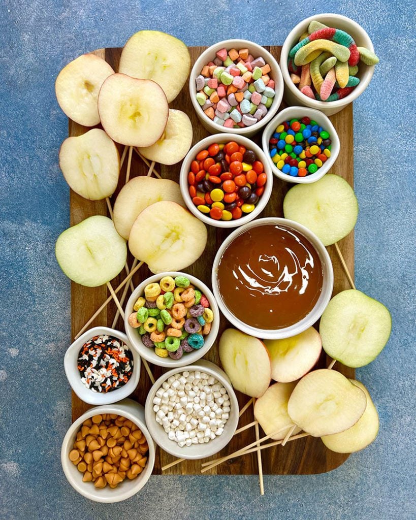 easy caramel apple bar