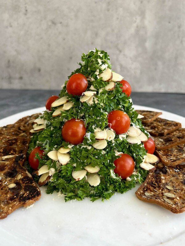christmas cheese ball tree