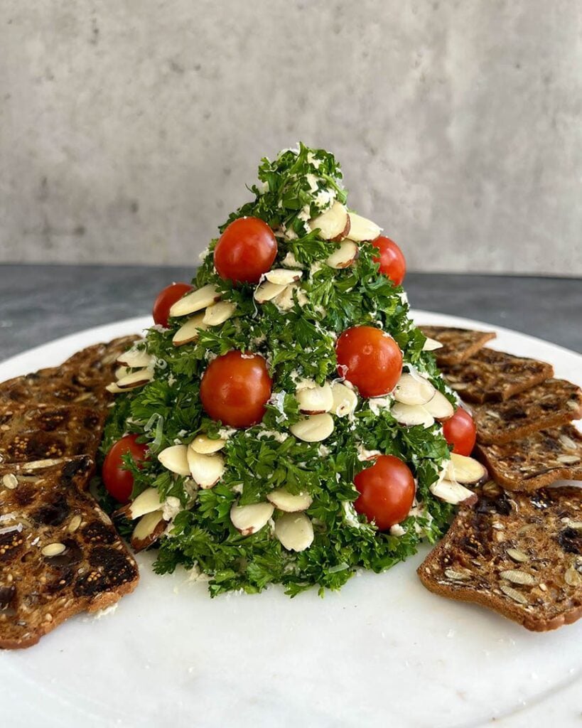 christmas cheese ball tree