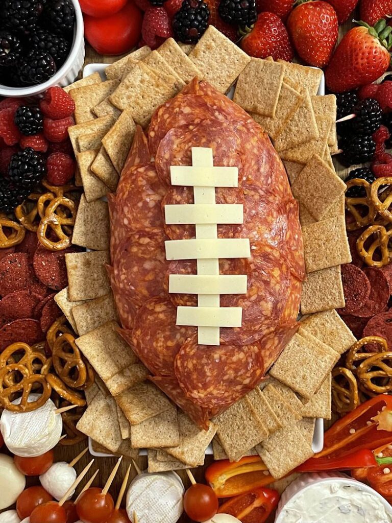 football shaped food super bowl