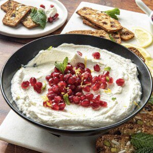 whipped goat cheese with honey dip