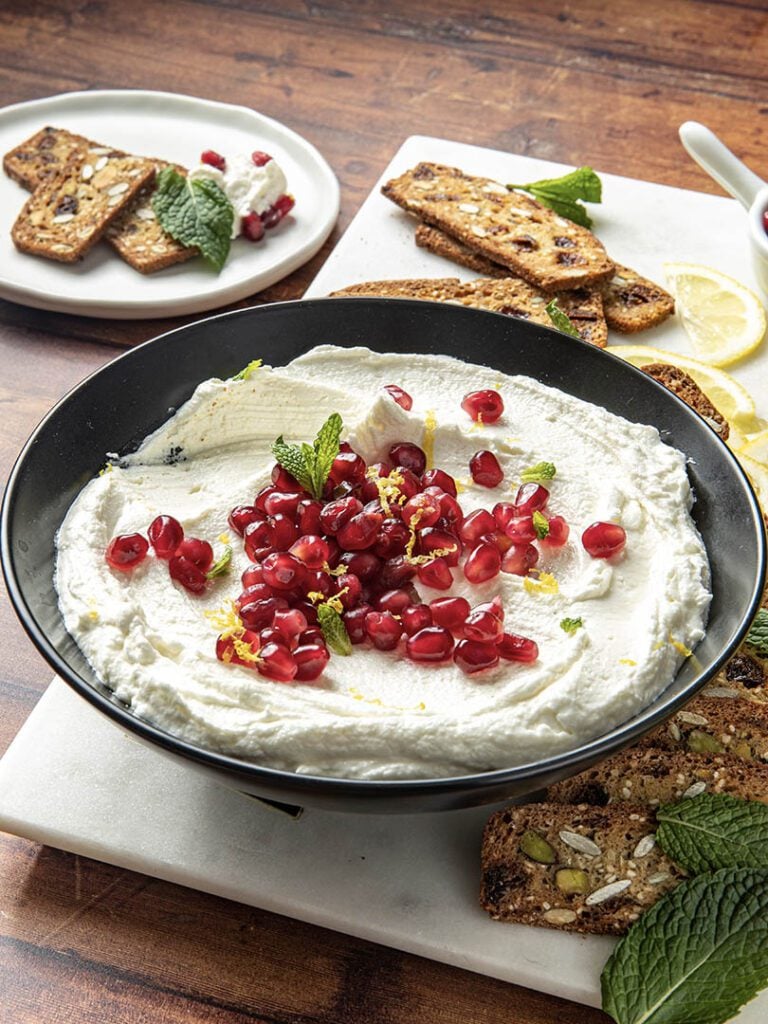 whipped goat cheese with honey dip