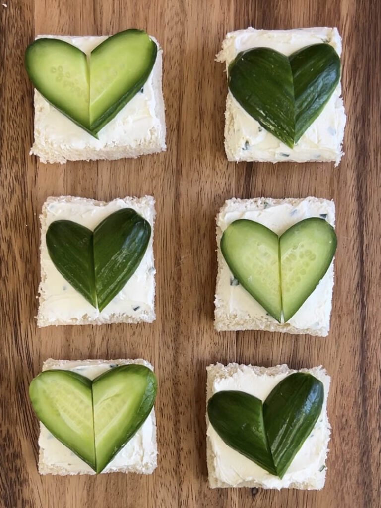 valentine's day cucumber heart