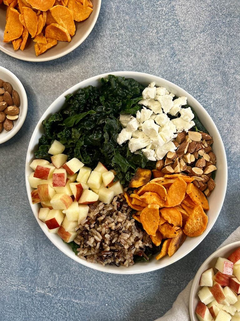 winter salad with miso dressing