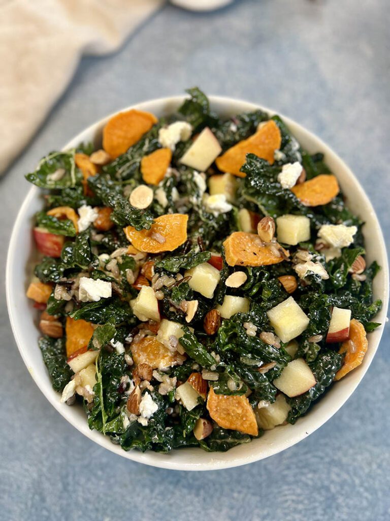 warm winter kale salad