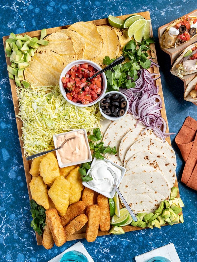 Build your own fish taco board