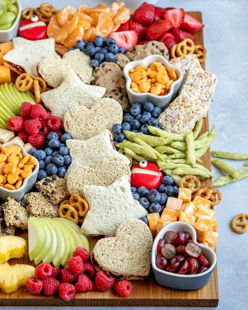 charcuterie board for kids snack board