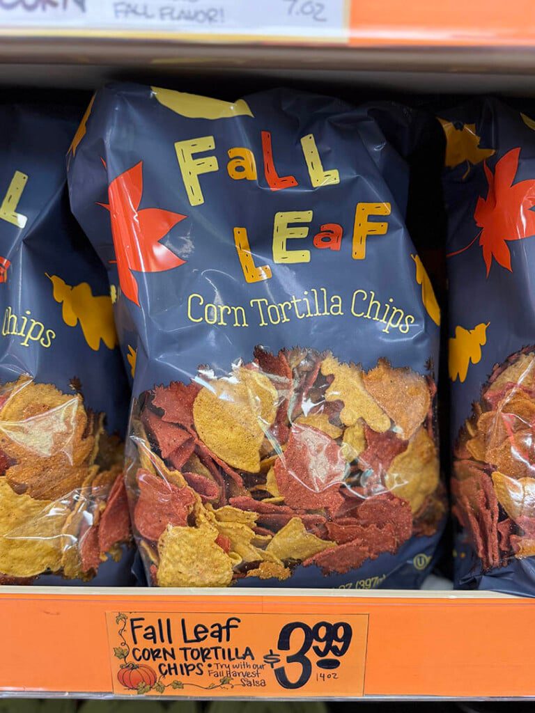 Trader Joe's Fall Leaf Tortilla Chips