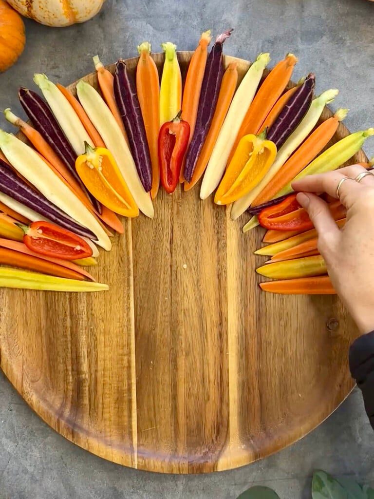 turkey veggie tray step 1