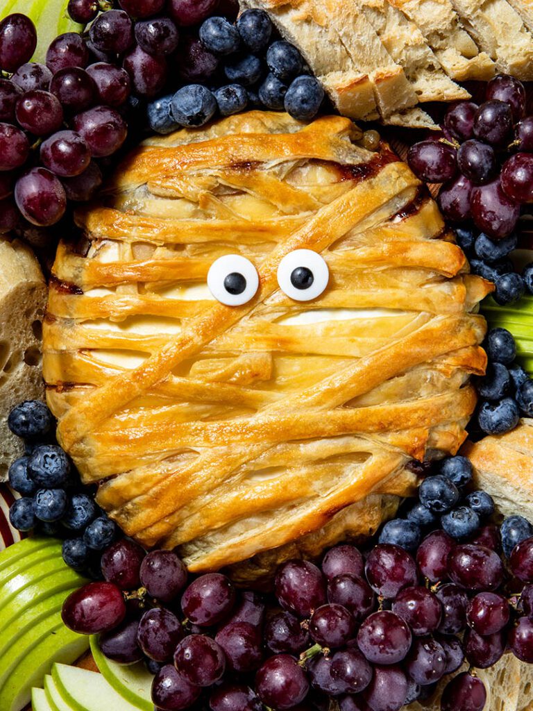 Mummy Brie | Halloween Baked Brie