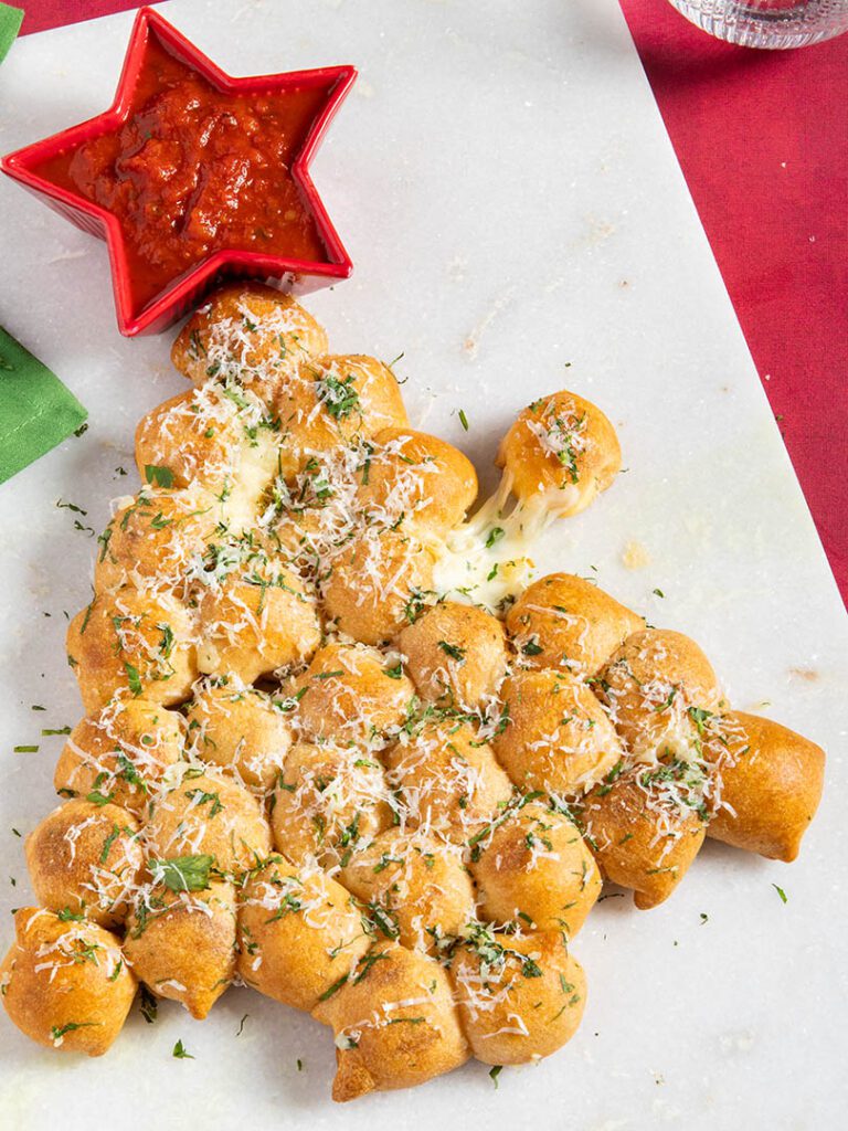 christmas tree pull apart bread
