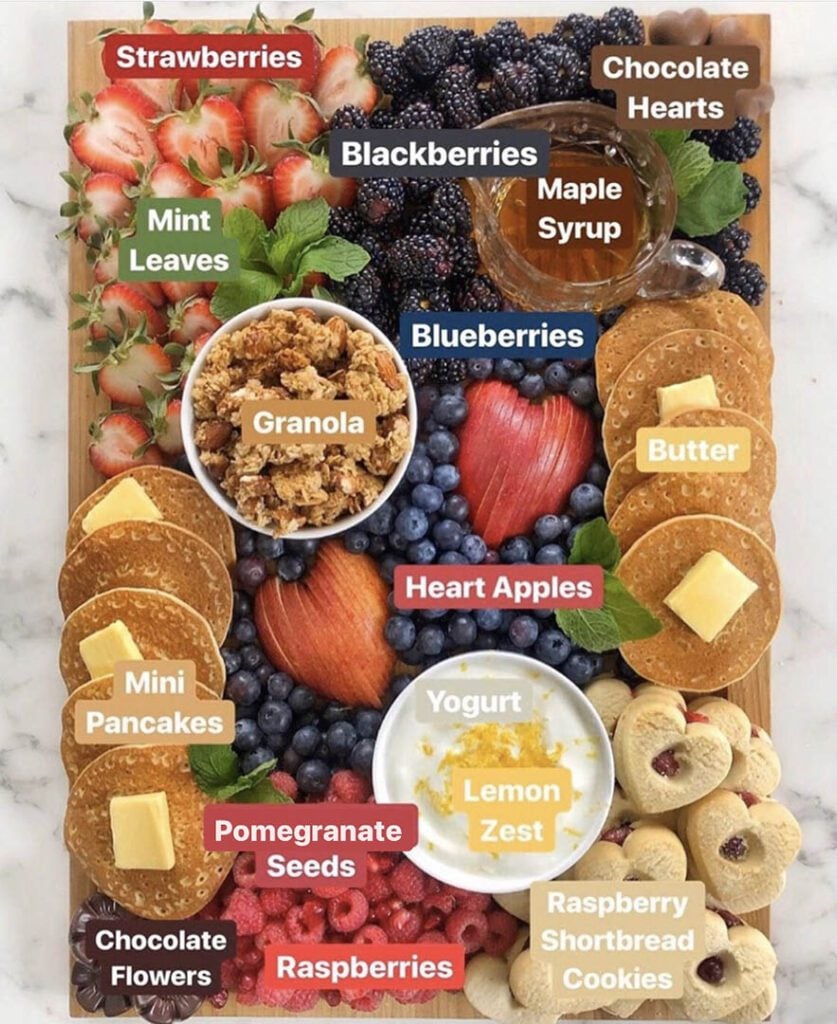 pancake toppings platter