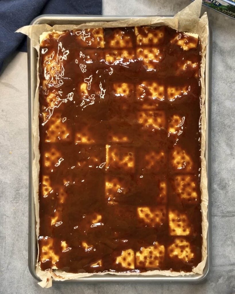 Christmas Crack with saltines